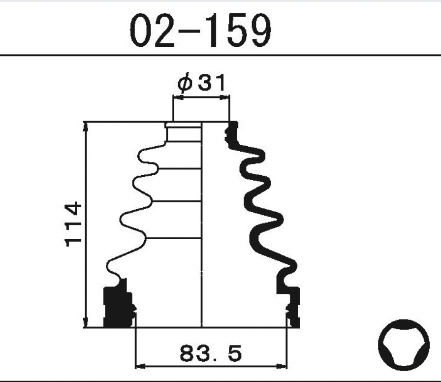 Пыльник шруса трипоид 02159 MARUICHI