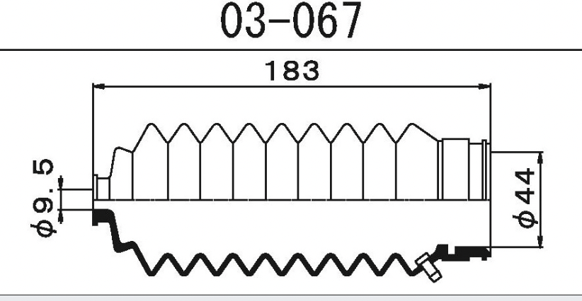 Пыльник рулевой рейки 03067 MARUICHI