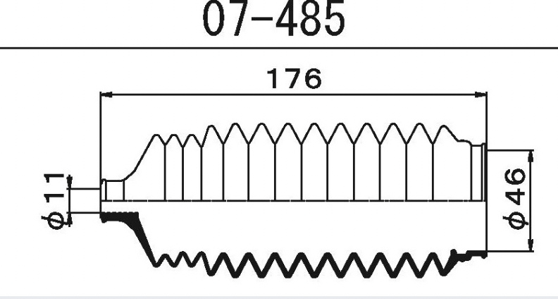 Пыльник рулевой рейки 07485 MARUICHI