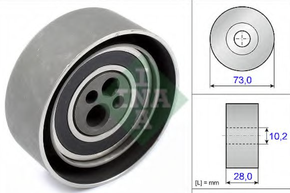 Ролик натяжной ремня ГРМ 531008420 INA