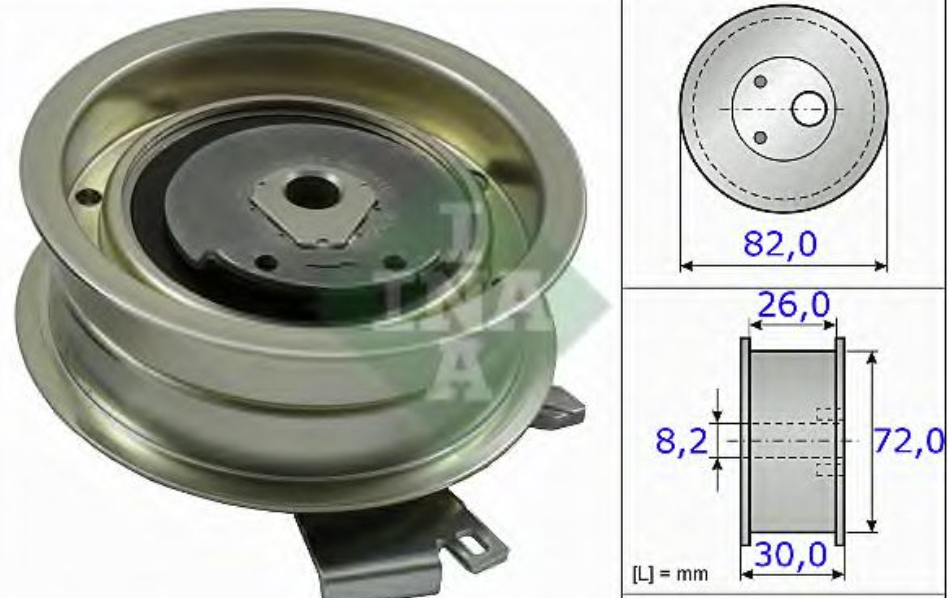 Ролик натяжной ремня ГРМ 531020320 INA