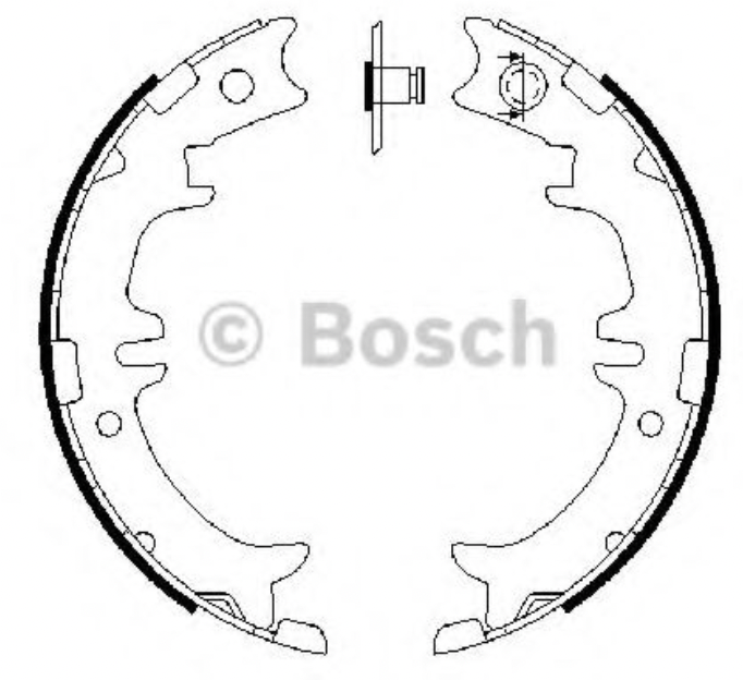 Тормозные колодки барабанные BS853 986487615 BOSCH