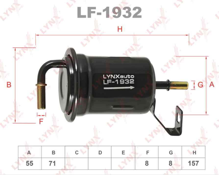 Фильтр топливный LF1932 LYNXauto