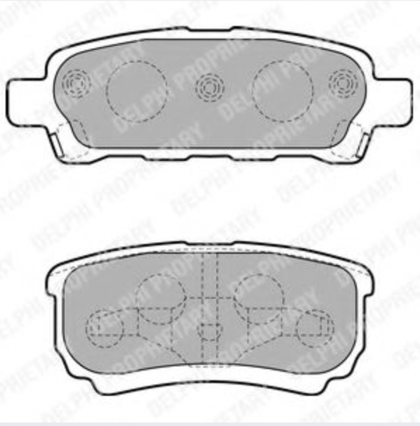 Тормозные колодки задние LP1852 DELPHI