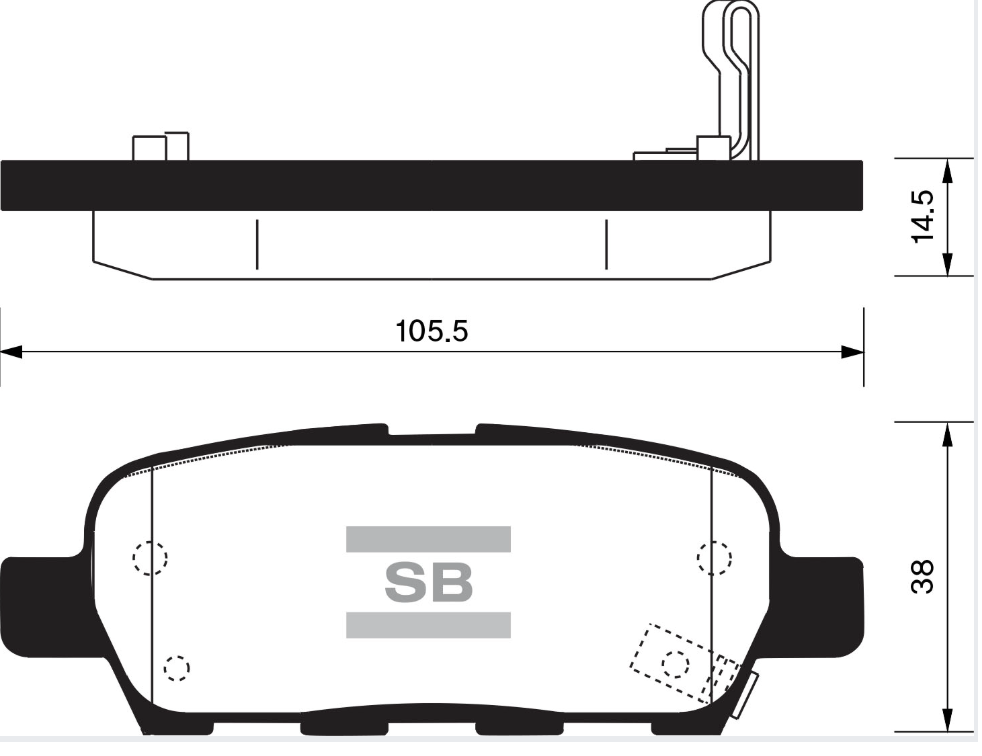 Тормозные колодки задние HIQ SP1184 HIQ